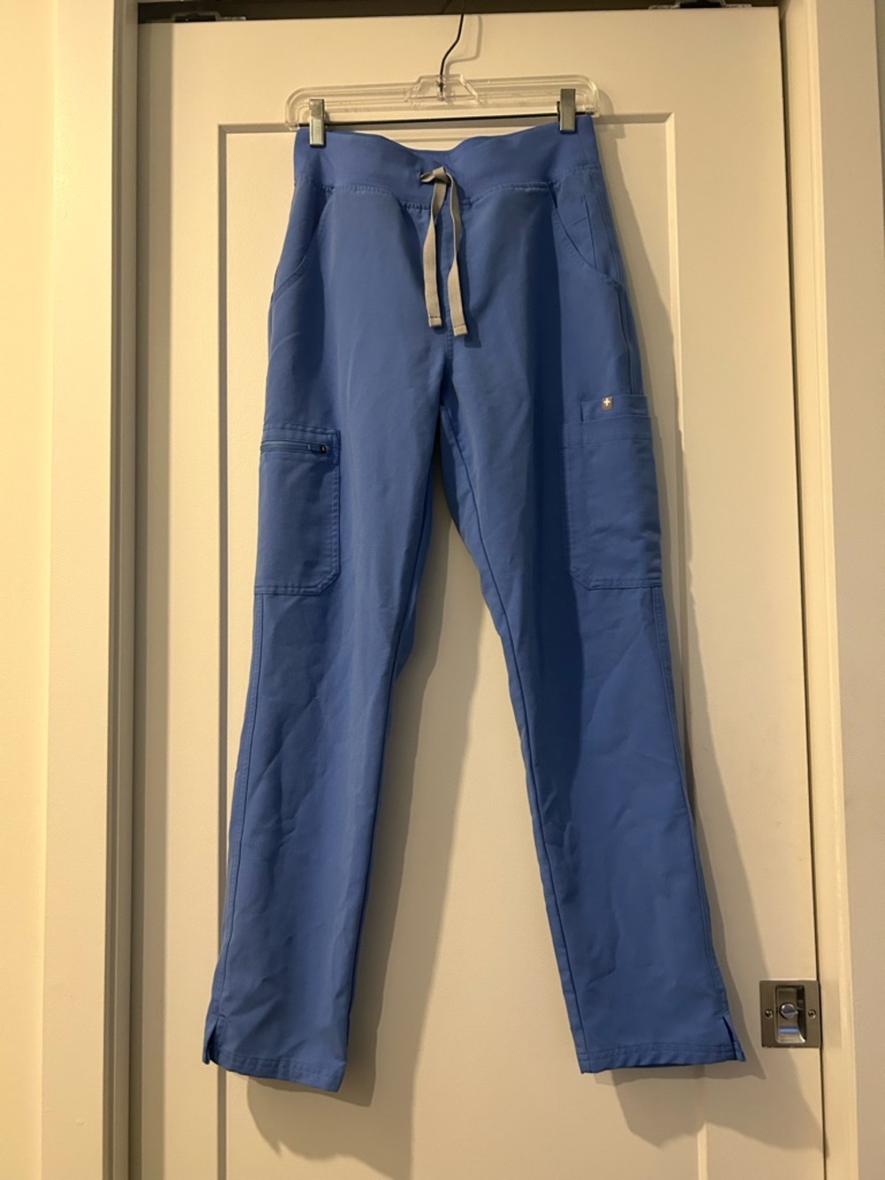 Figs high waisted Yola scrubs - ceil blue